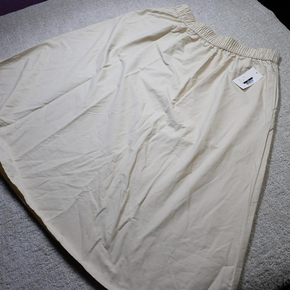 A New Day women's cream midi Skirt